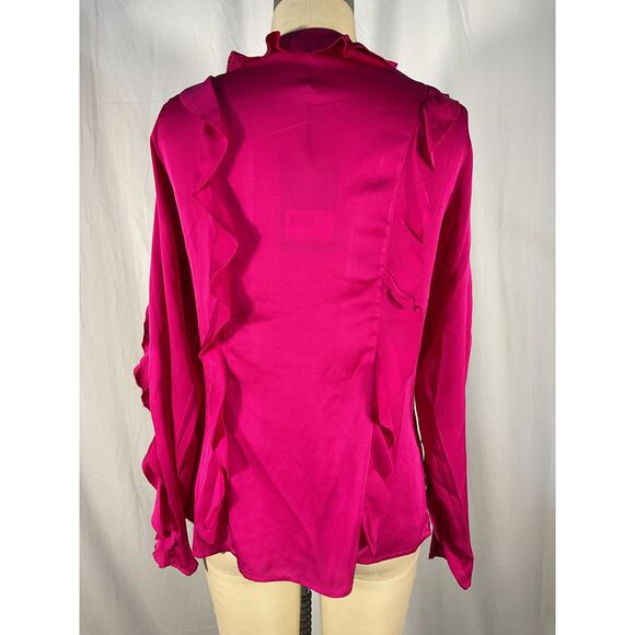 Nicholas Amira 'Bias' Pink Ruffle Long Sleeve Top Size 8 - NWT - Picture 4 of 6
